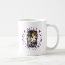 ALICE EN BAS DU TERRIER DE LAPIN TASSE