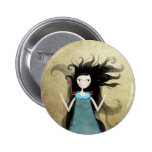 Alice en fleurs rouges de robe bleue du pays des m badge