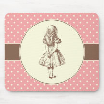 Alice en pois du pays des merveilles tapis de souris