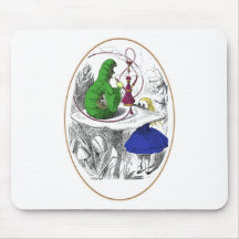 Alice et Caterpillar Tapis De Souris