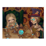Alice et la carte postale folle de steampunk de ch