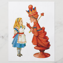 Alice et la reine rouge tract customisé