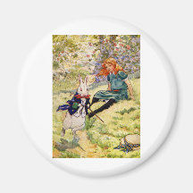 ALICE ET LE LAPIN BLANC MAGNETS
