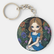 "Alice et les fleurs" Keychain Porte-clé