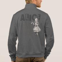 Alice In Wonderland Text & Alice Image Printed Jacket
