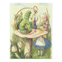 Alice rencontre Caterpillar Carte Postale