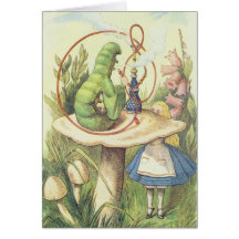 Alice rencontre Caterpillar Cartes De Vœux