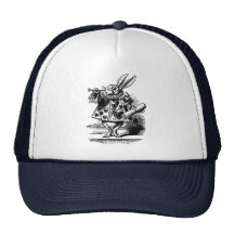 Alice vintage au pays des merveilles, héraut blanc casquette