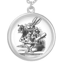 Alice vintage au pays des merveilles, héraut blanc bijouterie personnalisée