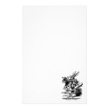 Alice vintage au pays des merveilles, héraut blanc papier à lettre personnalisé
