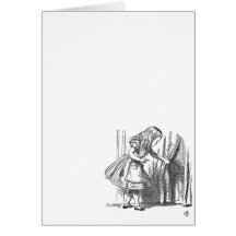 Alice vintage au pays des merveilles recherchant l carte de vœux