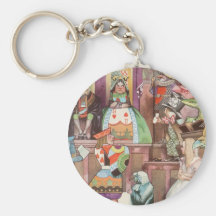 Alice vintage au pays des merveilles, reine des co porte-clef