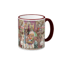 Alice vintage au pays des merveilles, reine des co tasse