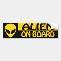 ALIEN À BORD ADHÉSIF POUR VOITURE