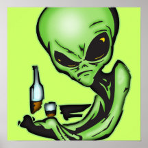 Alien à la barre locale posters
