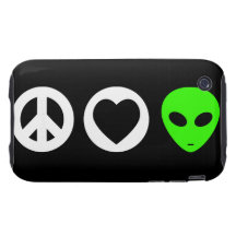 Alien d'amour de paix étuis tough iPhone 3