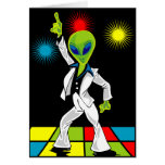 Alien de disco carte de vœux