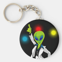 Alien de disco porte-clefs