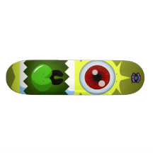 Alien jaune de monstre - planète Cazmo Planches À Roulettes Customisées