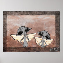 Alien victorien adorable posters