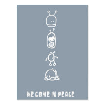 Aliens mignons cartes postales