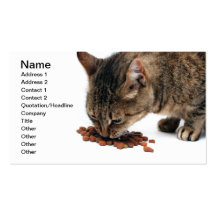 Alimentation de chat modèles de cartes de visite