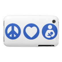 Allaiter d'amour de paix coques iPhone 3