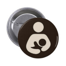 Allaiter le symbole Pinback Brown Pin's Avec Agrafe