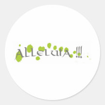 Alléluia ! ! ! Vertes de taches de Gris Autocollant