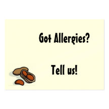 Allergies obtenues ? cartes de visite professionnelles