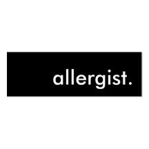 allergist. cartes de visite personnelles