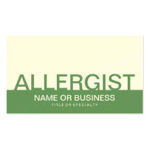 ALLERGOLOGISTE audacieux Cartes De Visite Personnelles