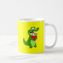 Alligator dans l'amour tasse à café