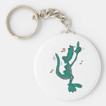 Alligator de danse porte-clef