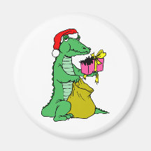 Alligator de Noël Aimants Pour Réfrigérateur