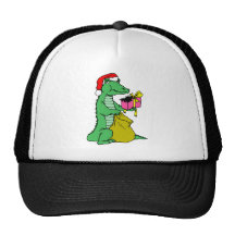 Alligator de Noël Casquette