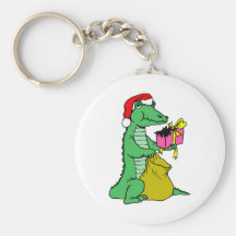 Alligator de Noël Porte-clefs
