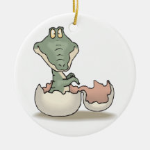 alligator mignon de bébé de hachure décoration pour sapin de noël