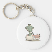 alligator mignon de bébé de hachure porte-clés