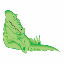 alligator mignon de sommeil découpage en acrylique