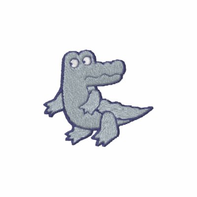 Alligator pourpre rose mignon petit polo brodé