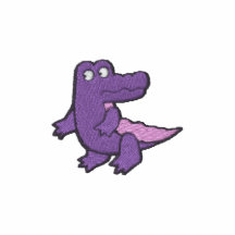 Alligator pourpre rose mignon petit polo brodé