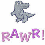 Alligator pourpre rose mignon petit RAWR Sweatshirt À Capuche Brodé