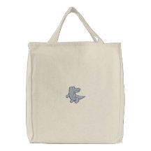Alligator pourpre rose mignon sac de toile
