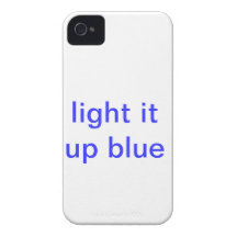 allumez-le vers le haut du bleu coque iPhone 4 Case-Mate