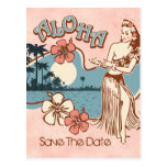 Aloha carte postale de la fille de danse polynésie