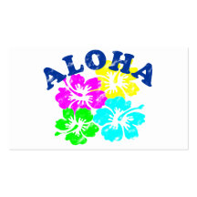 Aloha cru modèles de cartes de visite