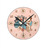 Aloha fille de danse polynésienne horloge murale