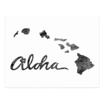 Aloha île affligée cartes postales