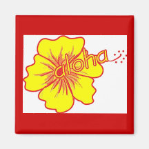 Aloha ketmie par Vibe artistique Magnets